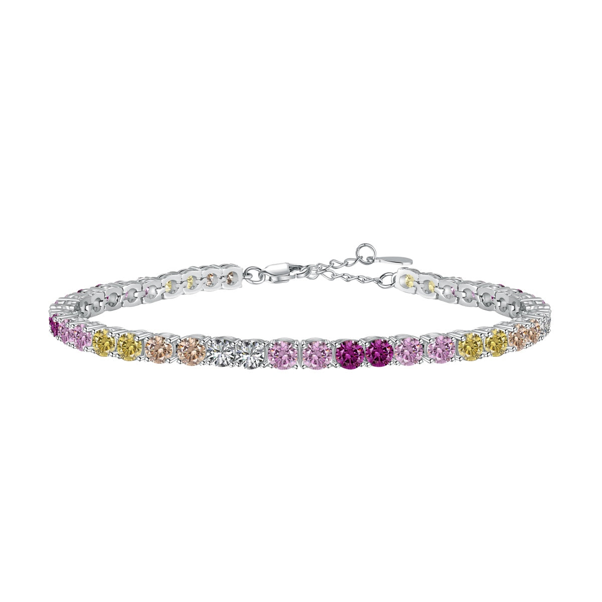 [CharmAries]Radiant Colorful Round Cut Tennis Bracelet