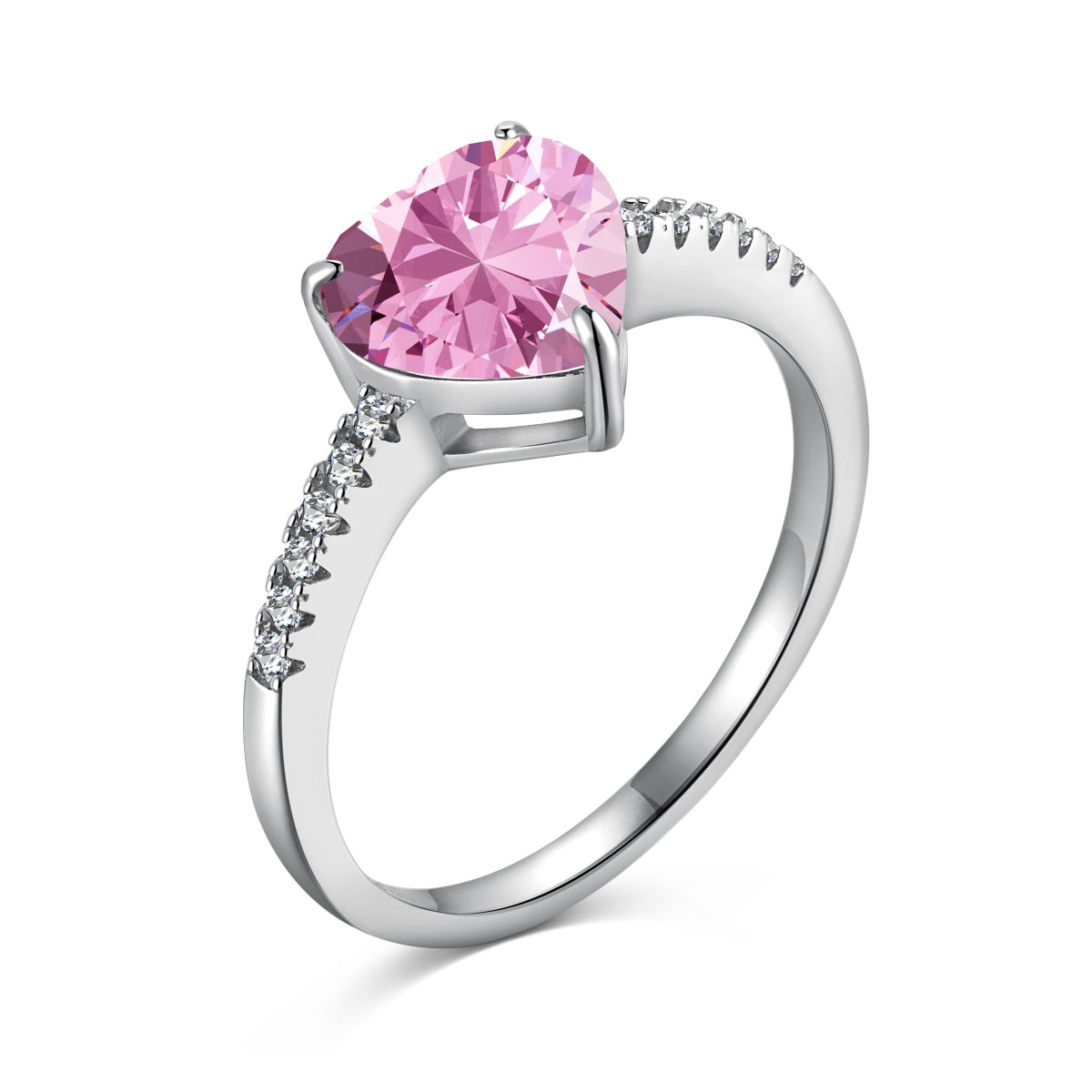 [CharmAries]2.0 Carat Dazzling Lustrous Heart Cut Lover Ring