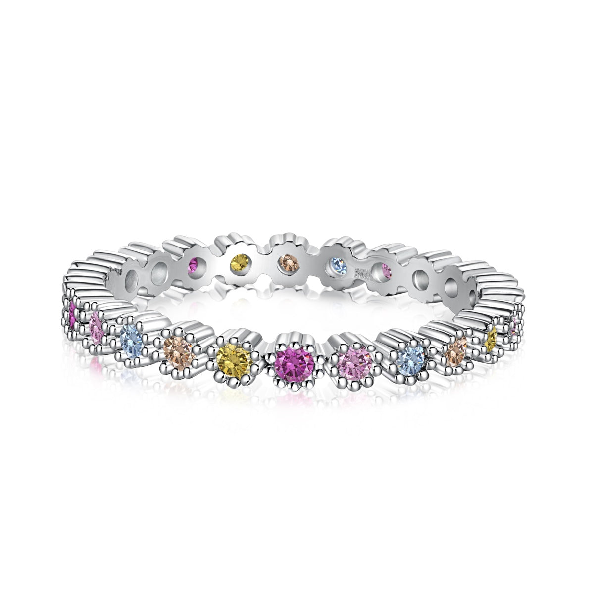 [CharmAries]Exquisite Colorful Round Cut Party Ring