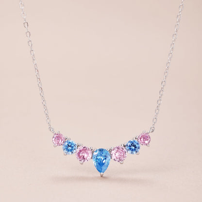 [CharmAries]Dainty Colorful Heart Necklace