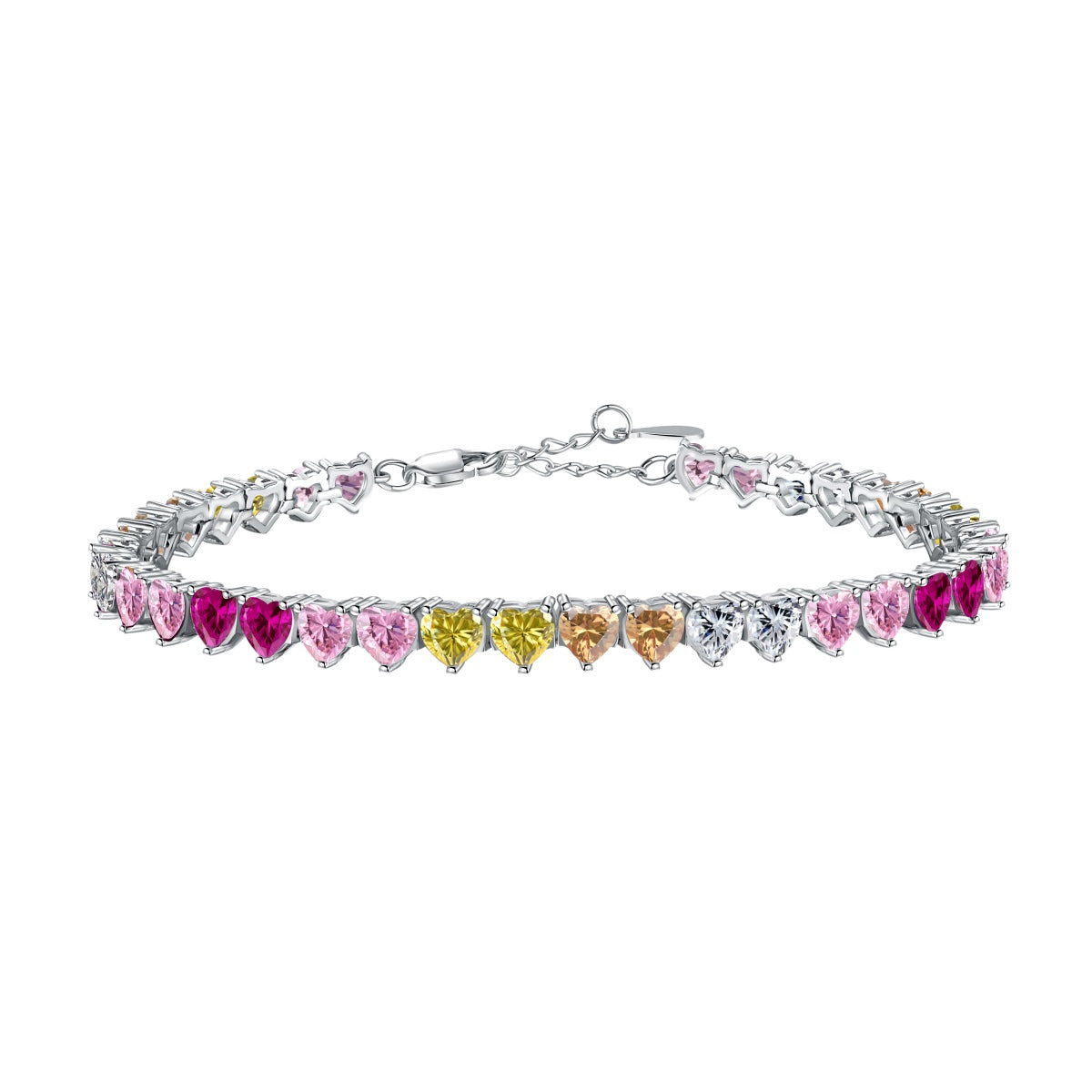 [CharmAries]Luxurious Colorful Romantic Heart Shape Lover Bracelet