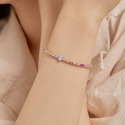 [CharmAries]Delicate Romantic Heart Shape Lover Bracelet