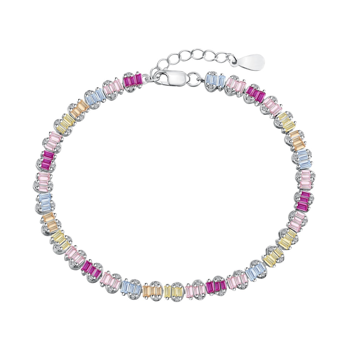 [CharmAries]Delicate Colorful Emerald Cut Party Bracelet