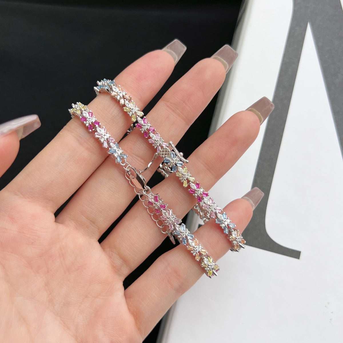 [CharmAries]Radiant Colorful Emerald Cut Party Bracelet