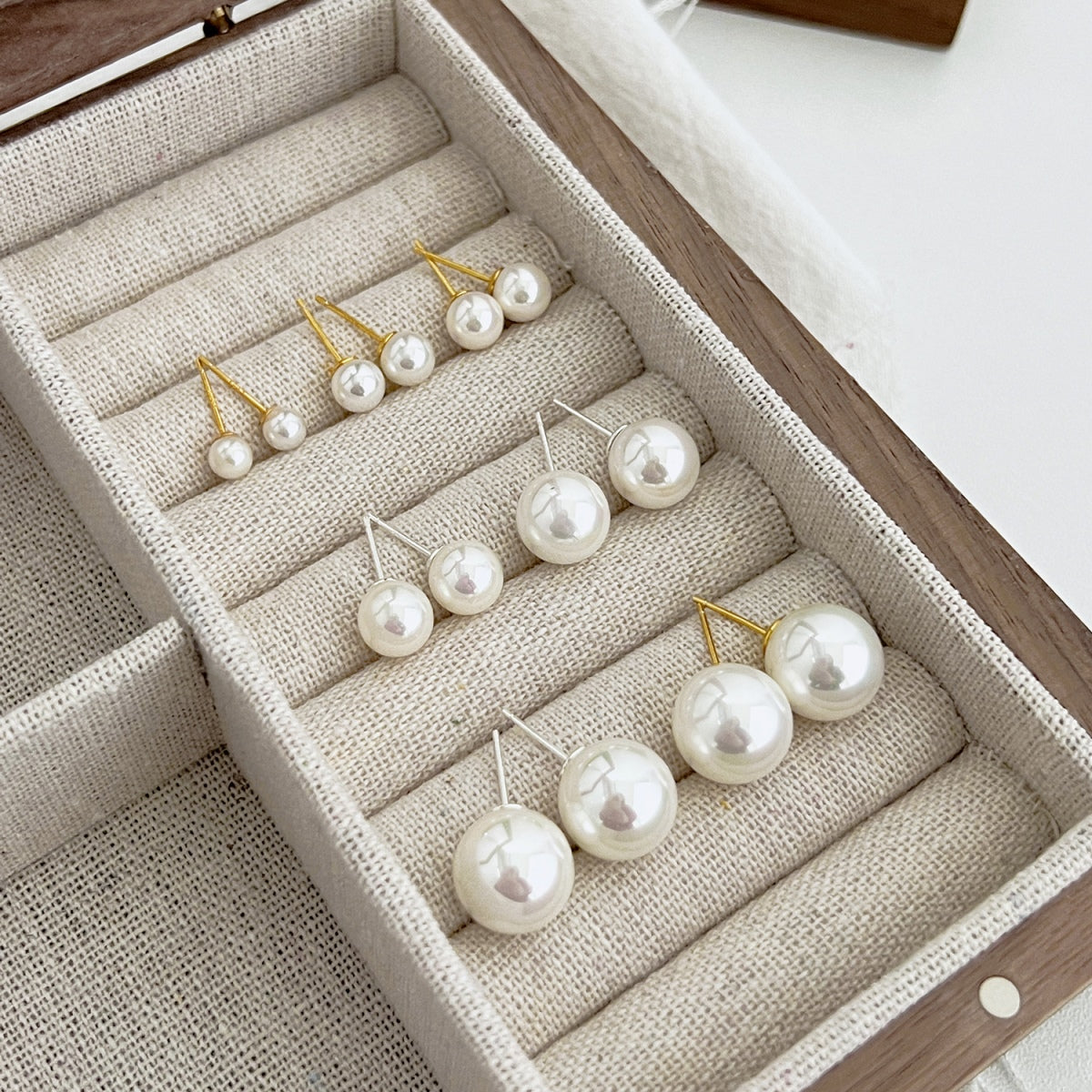 [CharmAries]Delicate Pearl Earrings