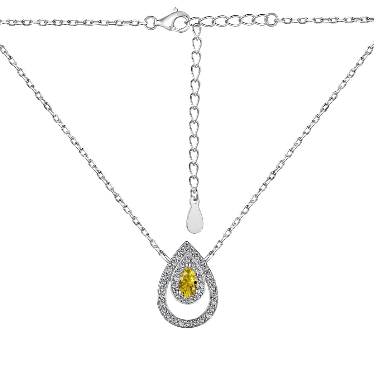 [CharmAries]Sparkling Pear Cut Necklace