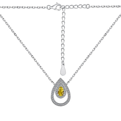 [CharmAries]Sparkling Pear Cut Necklace