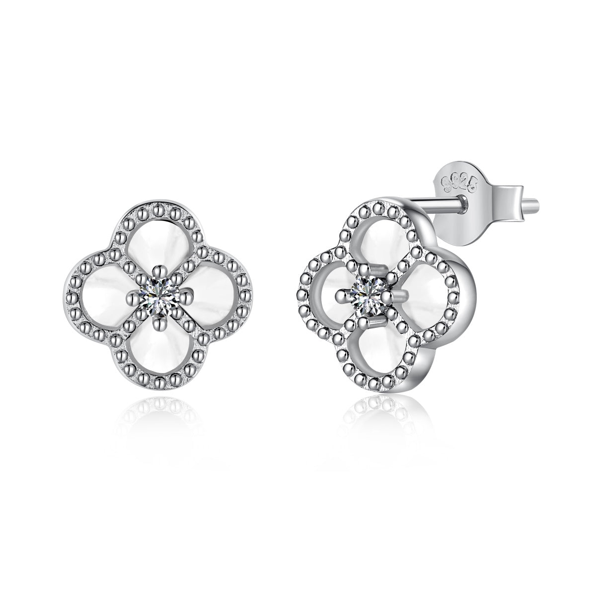 [CharmAries]Four-Leaf Clover Flower Shape Exquisite Earrings