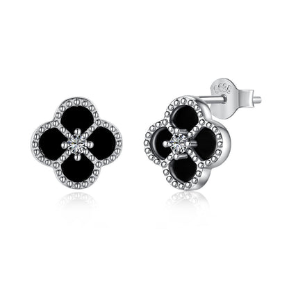 [CharmAries]Four-Leaf Clover Flower Shape Exquisite Earrings