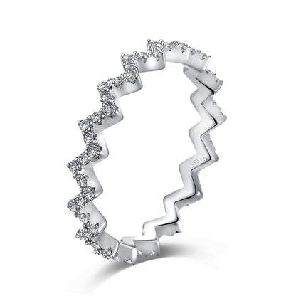 [CharmAries]Delicate Enchanting Wave Shape Daily Ring