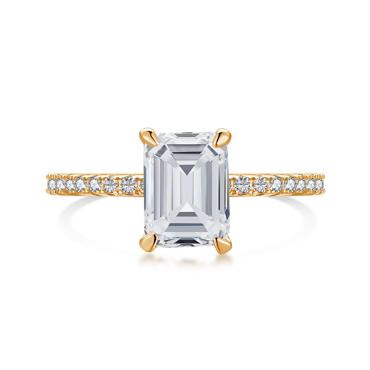 [CharmAries]2.0 Carat Scintillating Ornate Radiant Cut Party Ring