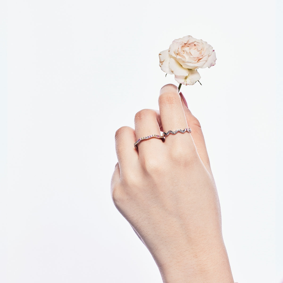 [CharmAries]Dainty Colorful Round Cut Party Ring