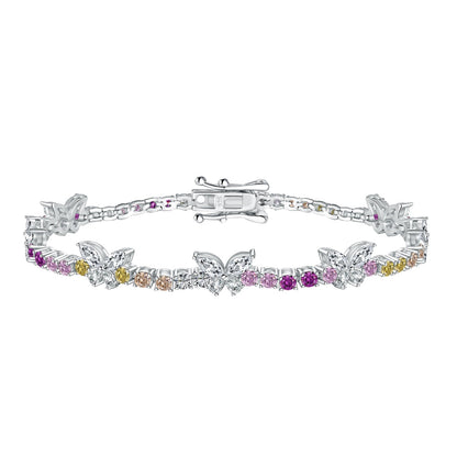 [CharmAries]Ornate Colorful Butterfly Shape Round Cut Daily Bracelet