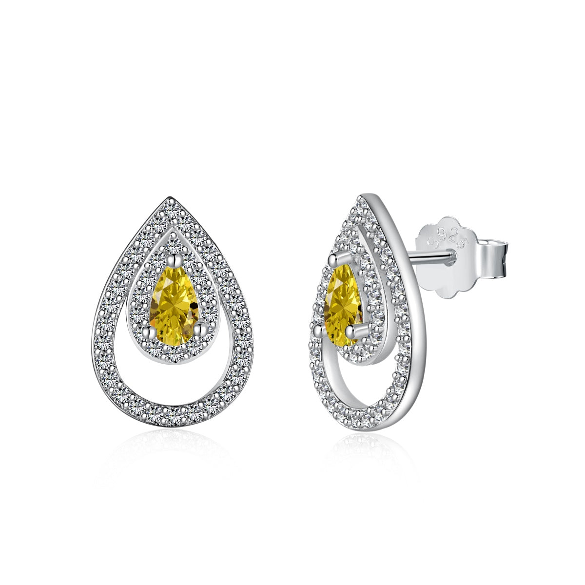 [CharmAries]Sparkling Delicate Water Drop Shape Daily Earrings