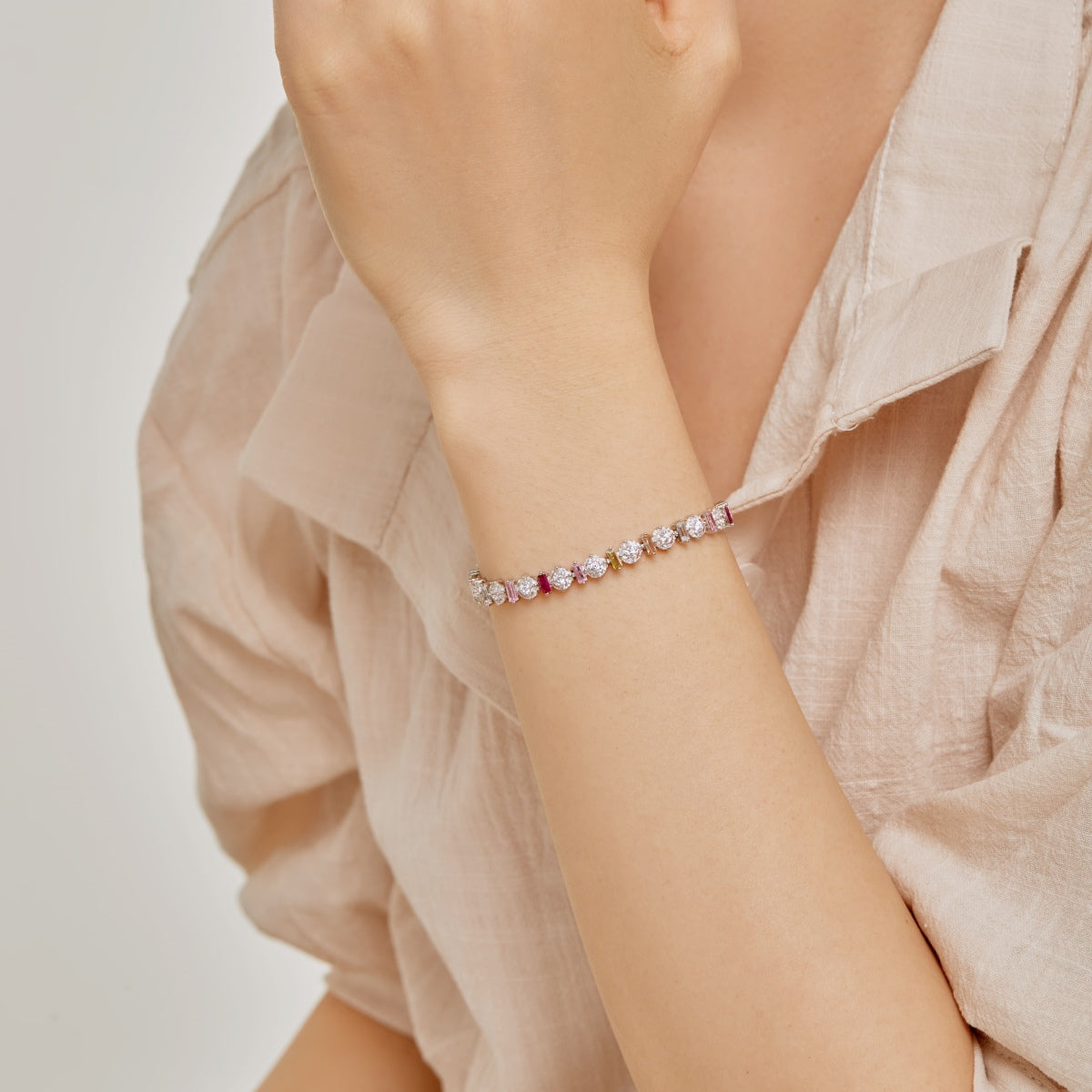 [CharmAries]Radiant Colorful Round Shape Daily Bracelet