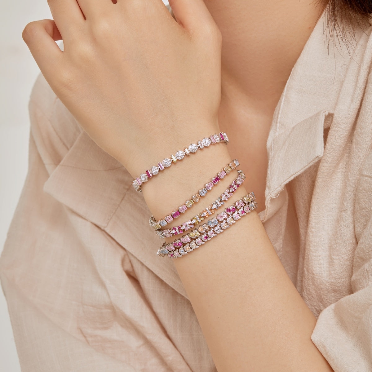 [CharmAries]Radiant Colorful Round Shape Daily Bracelet