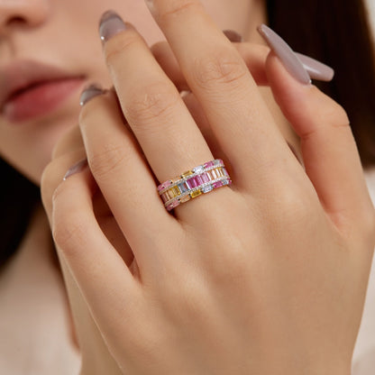 [CharmAries]Dazzling Colorful Radiant Cut Party Ring