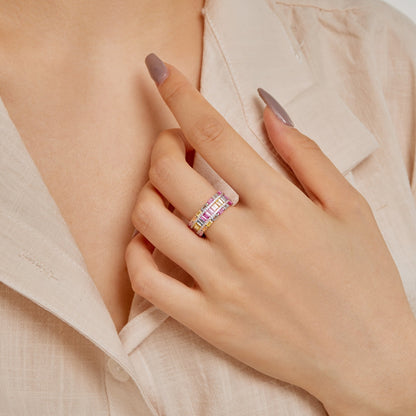 [CharmAries]Dazzling Colorful Radiant Cut Party Ring