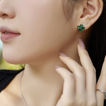 [CharmAries]Four-Leaf Clover Ball Earrings