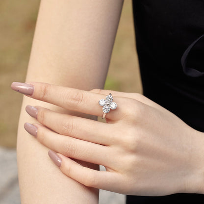 [CharmAries]Four-Leaf Clover Eight-Pointed Star Ring