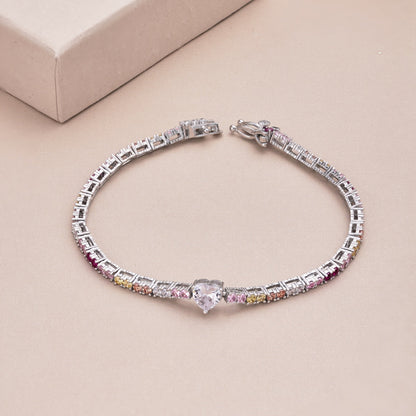 [CharmAries]Delicate Romantic Heart Shape Lover Bracelet