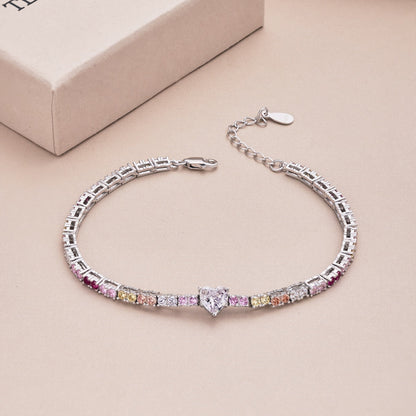 [CharmAries]Delicate Romantic Heart Shape Lover Bracelet