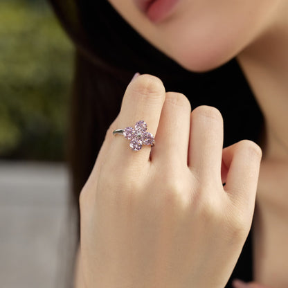 [CharmAries]Four-Leaf Clover Eight-Pointed Star Ring