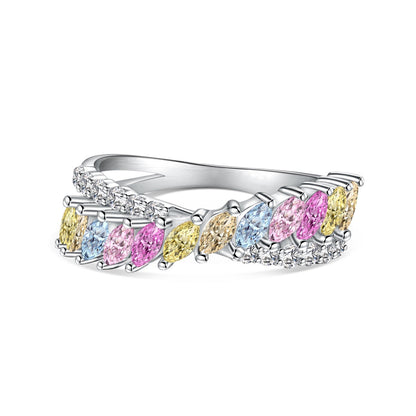 [CharmAries]Unique Colorful Marquise Cut Daily Ring