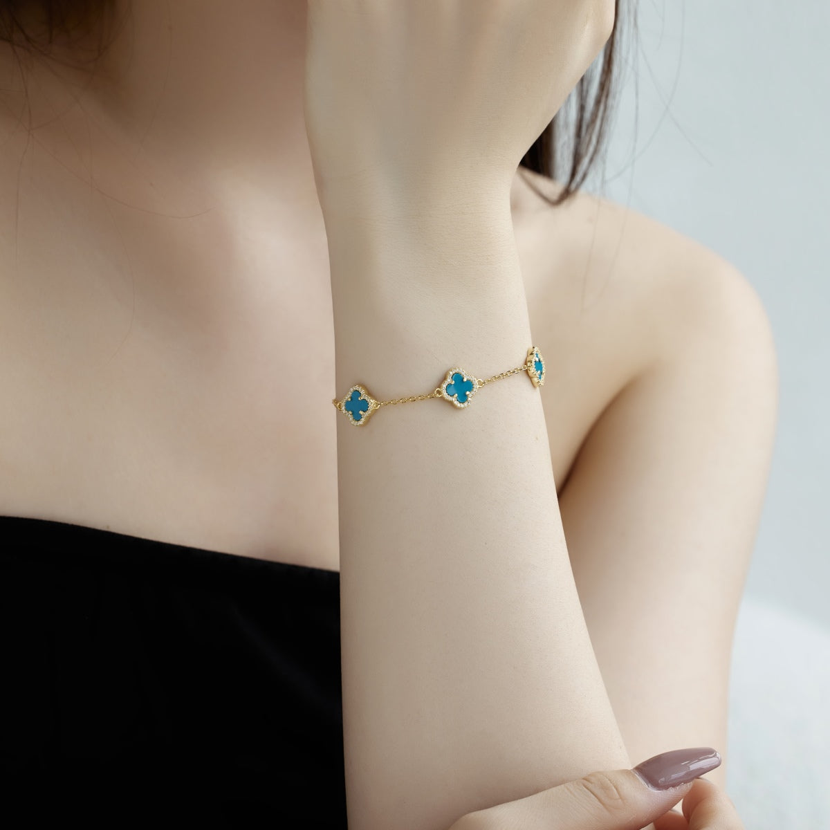 [CharmAries]Four-Leaf Clover Exquisite Bracelet