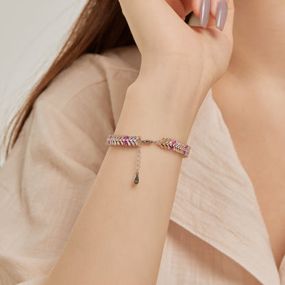 [CharmAries]Dainty Radiant Emerald Cut Daily Bracelet