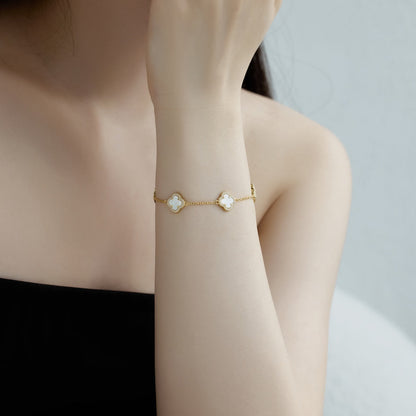 [CharmAries]Four-Leaf Clover Exquisite Bracelet