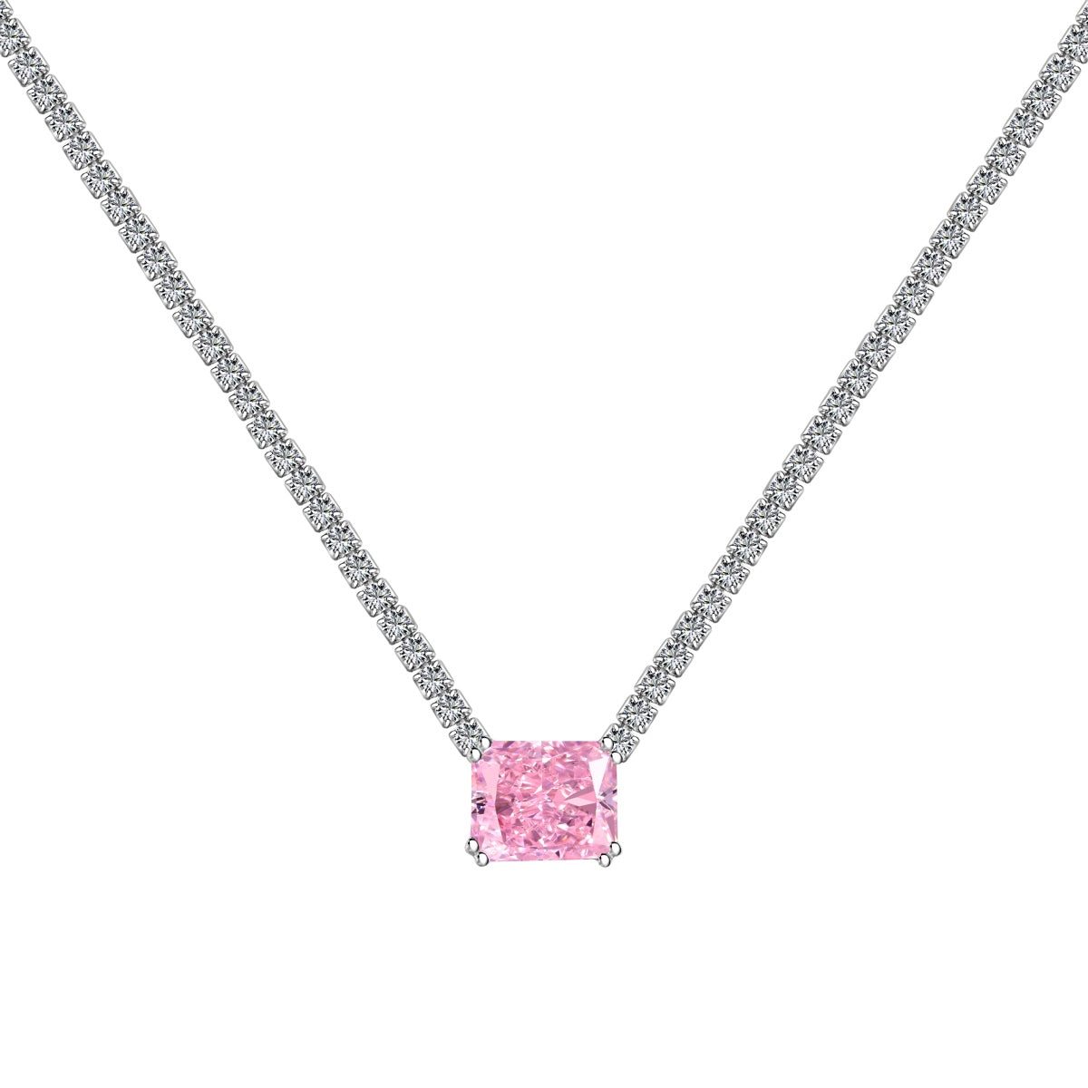 [CharmAries]4.0 Carat Elegant Radiant Cut Necklace