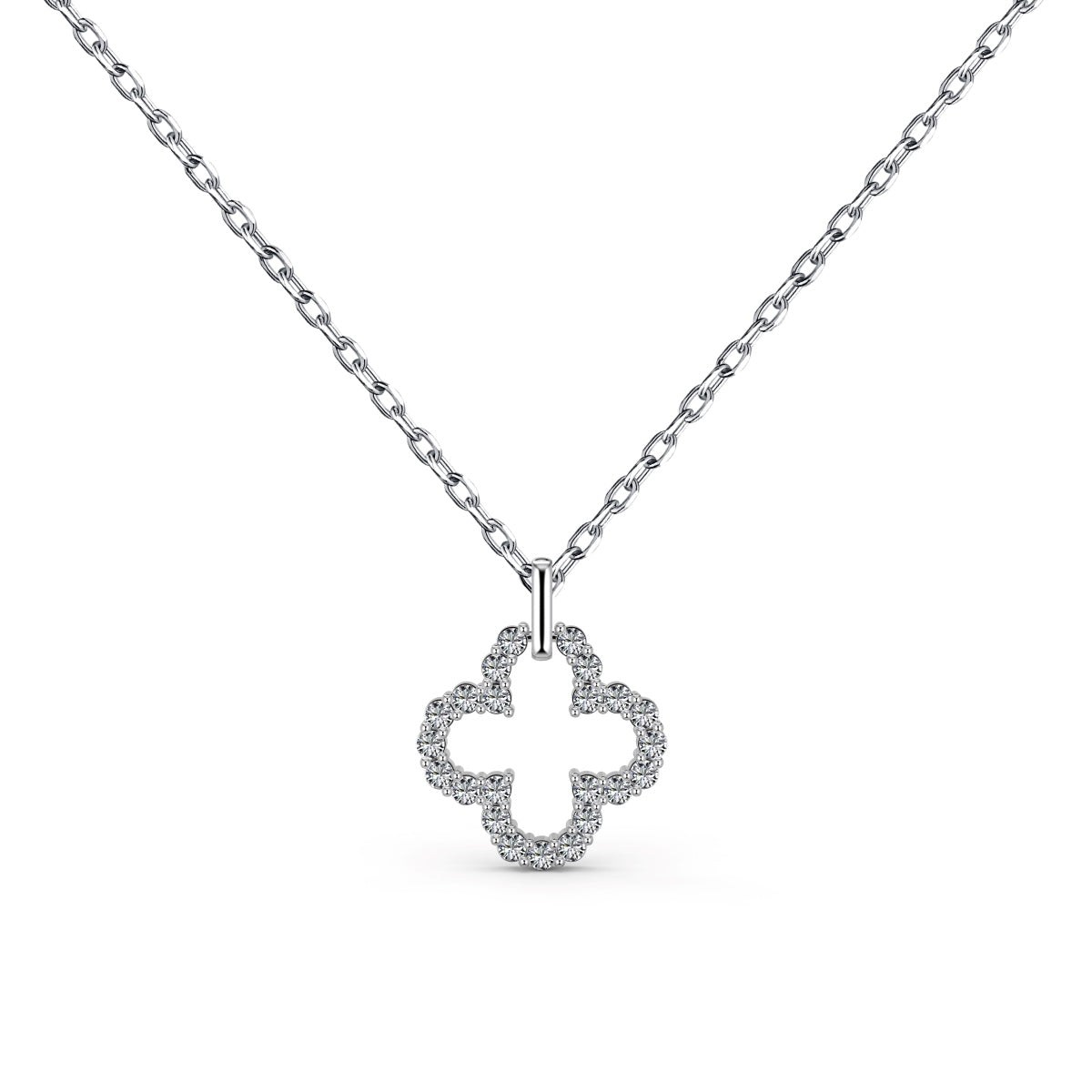 [CharmAries]Four-Leaf Clover Hollow Design Exquisite Necklace