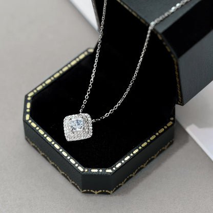 [CharmAries]Sparkling Asscher Cut Necklace