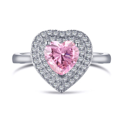 [CharmAries]Delicate Ebullient Heart Shape Wedding Ring