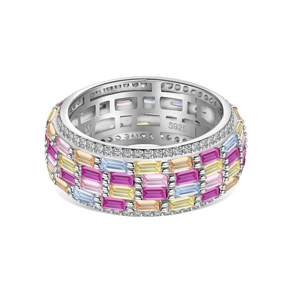 [CharmAries]Radiant Colorful Radiant Cut Daily Ring