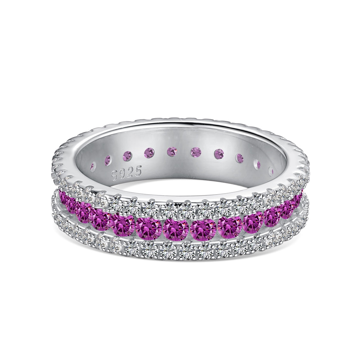 [CharmAries]Delicate Colorful Round Cut Daily Ring