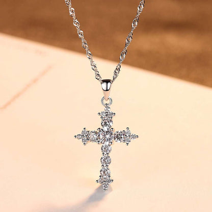 [CharmAries]Delicate Cross Shape Necklace