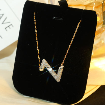 [CharmAries]VOLT SILVER DIAMOND PEDANT NECKLACE