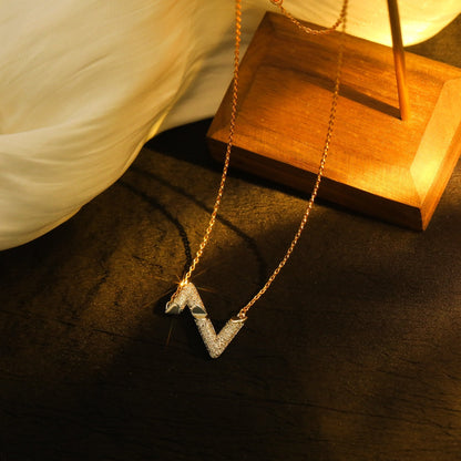 [CharmAries]VOLT SILVER DIAMOND PEDANT NECKLACE