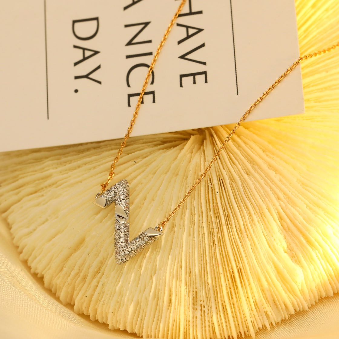 [CharmAries]VOLT SILVER DIAMOND PEDANT NECKLACE