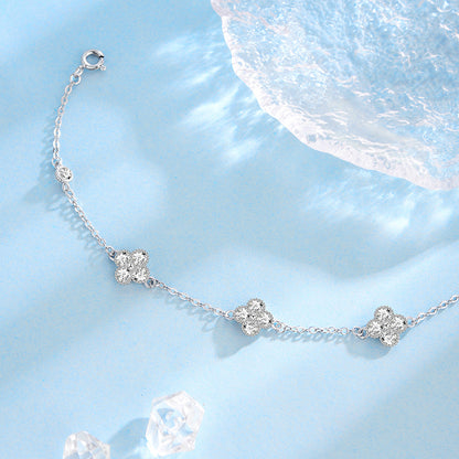 [CharmAries]CLOVER 5 MOTIFS  FULL DIAMOND BRACELET