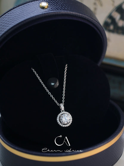 ROUND S925 FULL DIAMOND NECKLAC