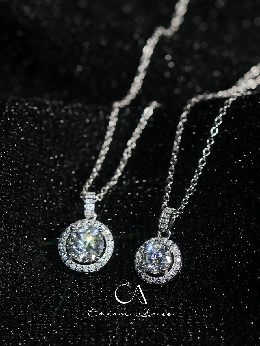 ROUND S925 FULL DIAMOND NECKLAC