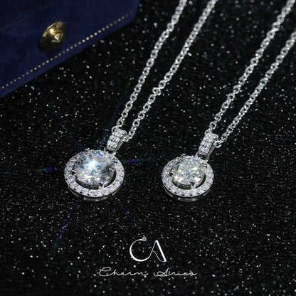 ROUND S925 FULL DIAMOND NECKLAC