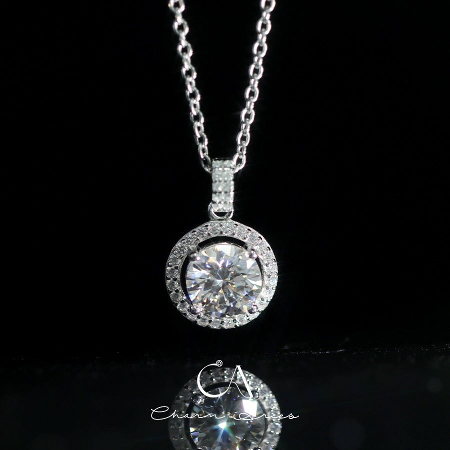 ROUND S925 FULL DIAMOND NECKLAC