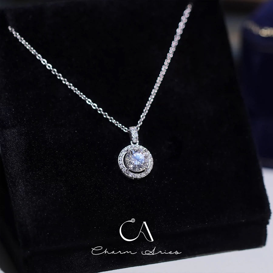 ROUND S925 FULL DIAMOND NECKLAC