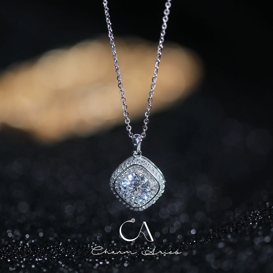 SUGAR CUBES S925 FULL DIAMOND NECKLAC