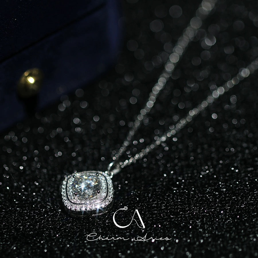 SUGAR CUBES S925 FULL DIAMOND NECKLAC