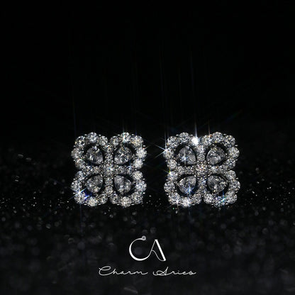 LOOP  S925 FULL DIAMOND NECKLAC  EARRINGS